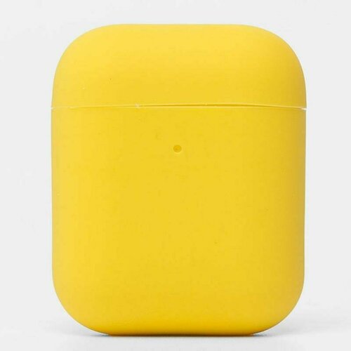 Чехол для кейса наушников AirPods, AirPods 2 силиконовый Soft touch <желтый>