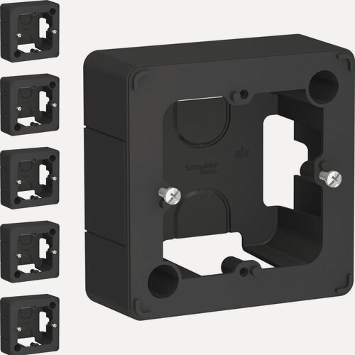 Изображение товара Коробка установочная Systeme Electric Blanca 86x86 квадратная IP20 антрацит (комплект из 5 шт.)