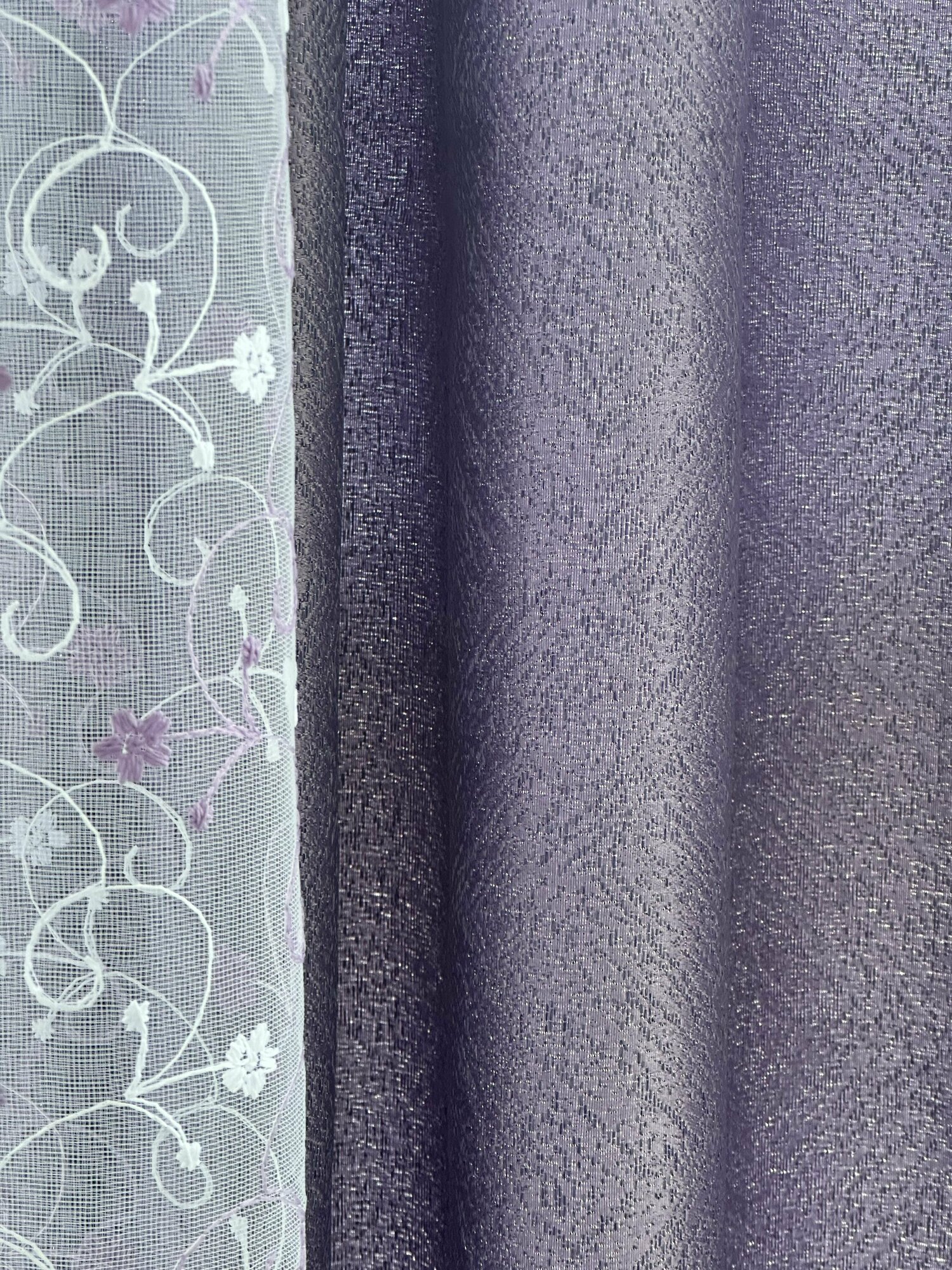 Штора Портьера Сиреневая 150*270 — фото 1