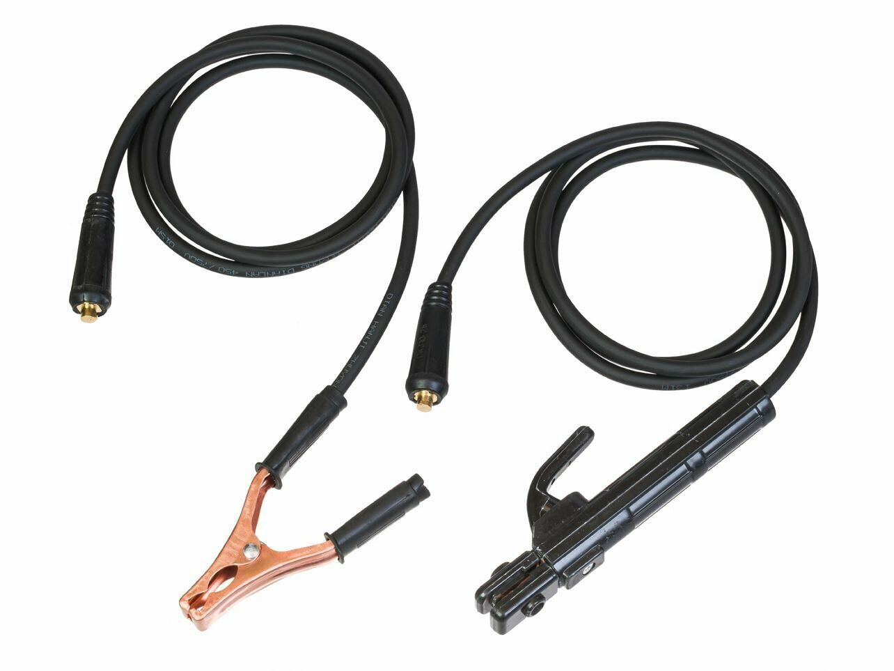 Комплект сварочных кабелей 2 метра (держатели 300А, вилки 10-25, 1*16) VEBEX