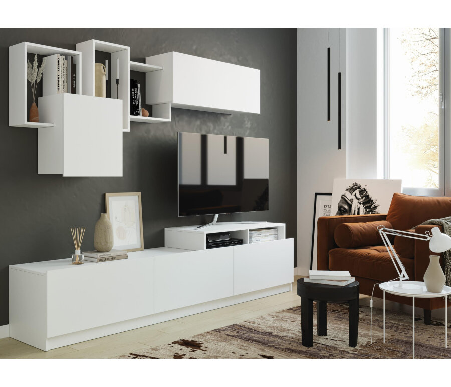 фото Готовая гостиная Woodville Мадера белый