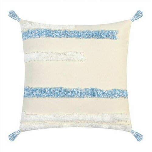 Наволочка декоративная Бохо 45х45 см цвет молочный 100 хлопок 2300₽