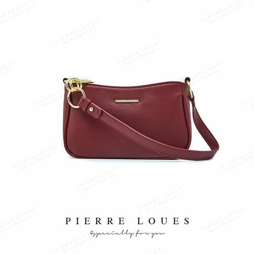 фото Сумка мессенджер pierre loues, бордовый