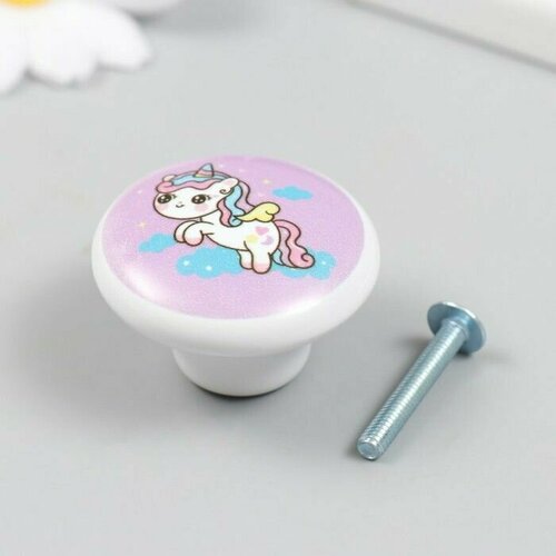Ручка для шкатулки керамика металл Единорожка в облаках 38х38 см 1 шт 780₽