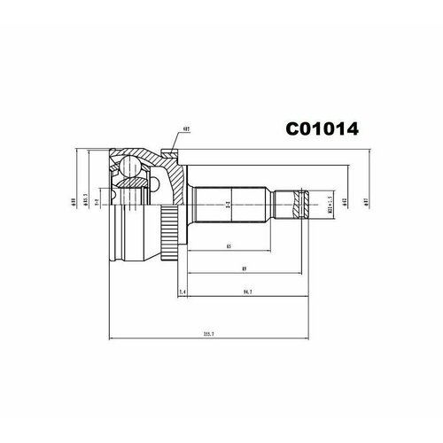 ШРУС внешний передний C01014