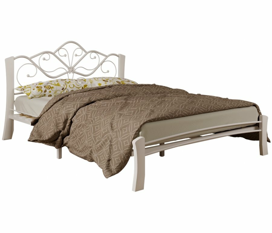 фото Двуспальная кровать Woodville Виктори 4 160х200 белая