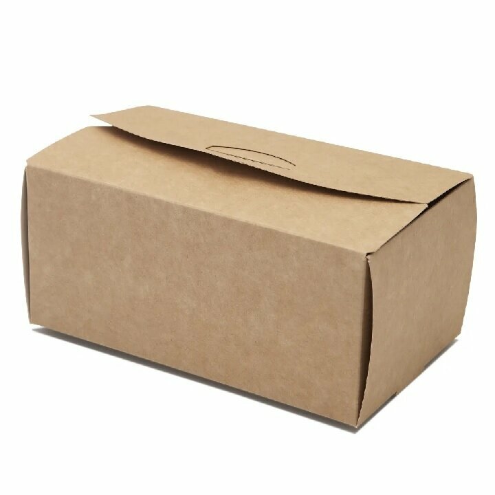 Коробка для наггетсов и картофеля фри L Крафт, картон 411-005 (1 шт/упак, 300 шт/кор)