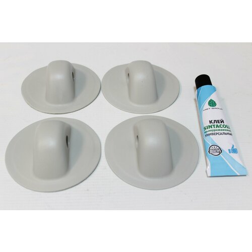 фото Шайба леера для лодки пвх 95мм белая (4шт.) + клей sintacoll нет бренда