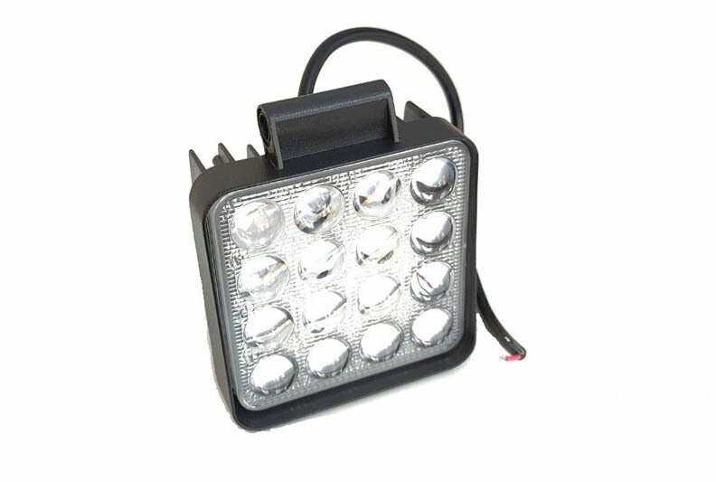 Фонарь светодиодный H16LED 48W D (9-30V) линза, 11*11*5,5см