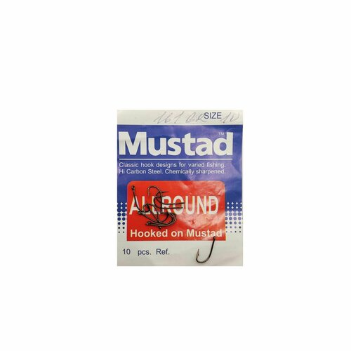 фото Крючок рыболовный mustad allround 161 (br)размер: №10 20шт