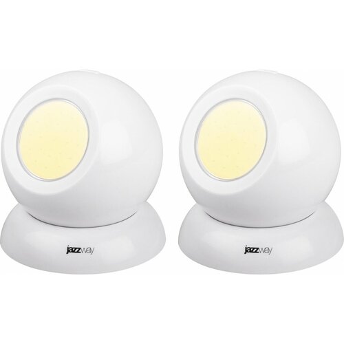фото Фонарь jazzway jazzway ts1-l1w пушлайт кликер 1 светодиод 200лм белый (комплект из 2 шт.)