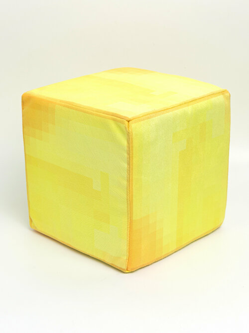 Подушка куб Золотой Блок Майнкрафт