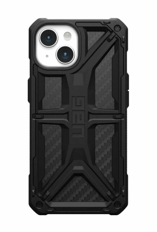 Чехол Uag Monarch для iPhone 15 Plus 6.7", цвет карбон (Carbon Fiber)