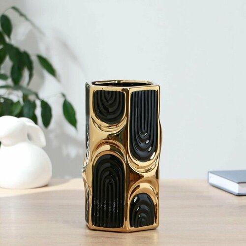 Ваза керамика настольная Аббей d 10см h 175 см чёрный 2920₽