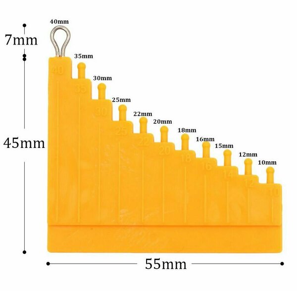 Рыболовный инструмент линейка для измерения длины волоса/ Измеритель для изготовления карповых поводков / Hair Gauge