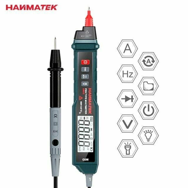 Цифровой мультиметр тестер пробник Hanmatek DM10