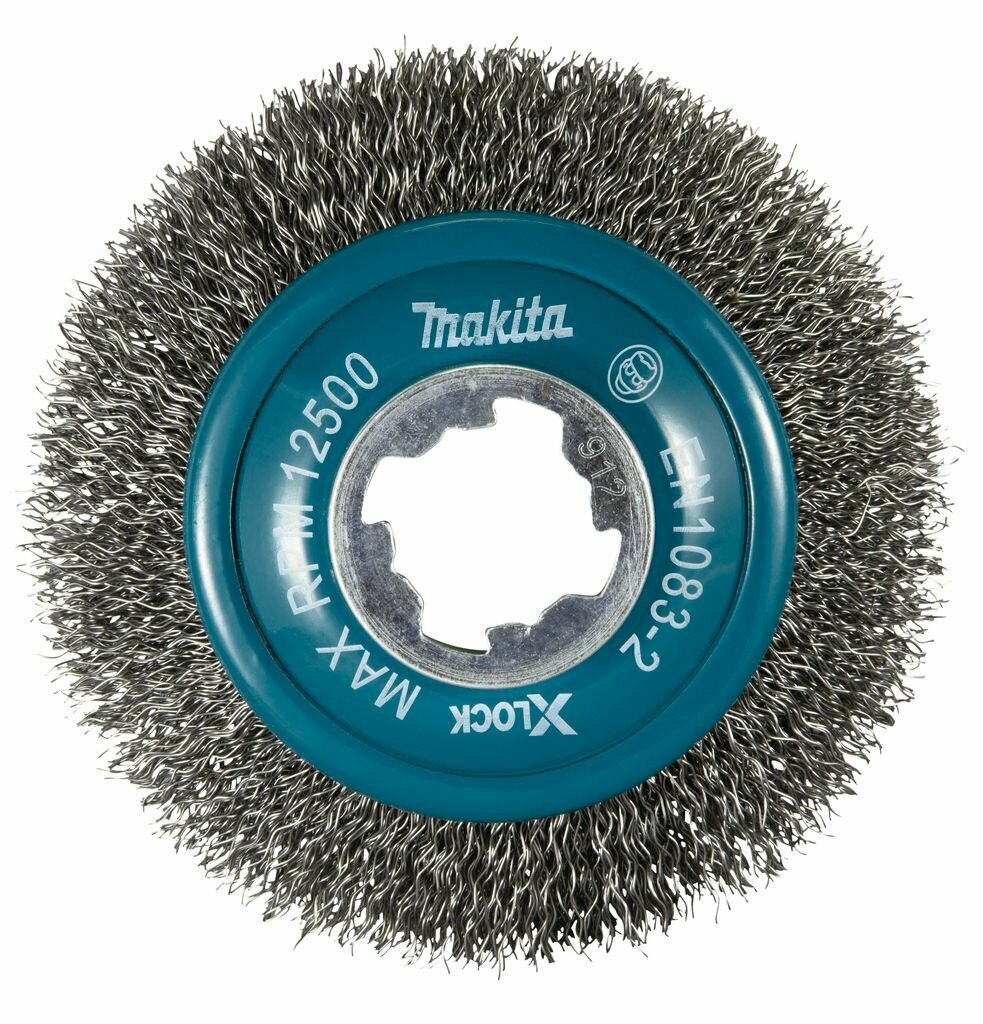 Щетка проволочная конусная Makita X-lock (d100 мм, толщина проволоки 0, 3 мм, гофрированная, металл), - фото №3