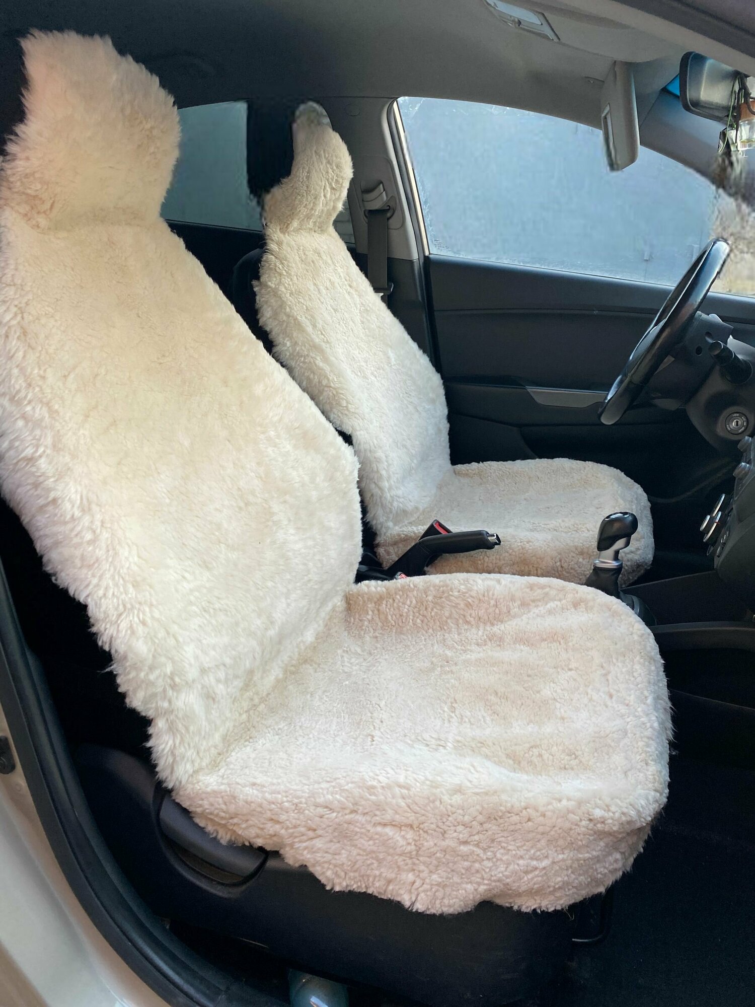 Меховые накидки (2шт) из натуральной 100% шкуры овчины / Белые