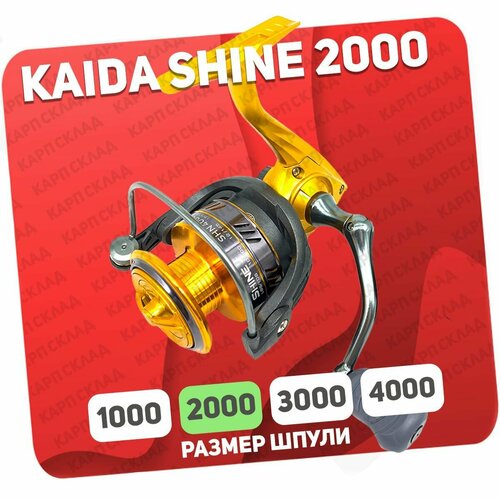 Катушка безынерционная Kaida SHINE 2000 катушка безынерционная kaida shine 800