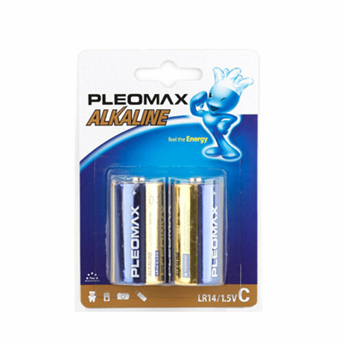 Батарейка C Samsung Pleomax LR14-2BL, (2/20/160)