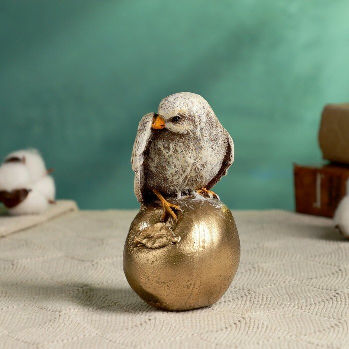 Хорошие сувениры Фигура "Птичка на золотом яблоке" 8,5х12см
