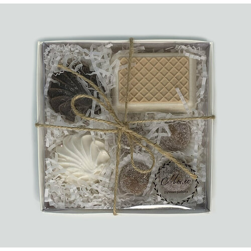 Подарочный набор мыла ручной работы Ванильно-шоколадный десерт, 7 предметов