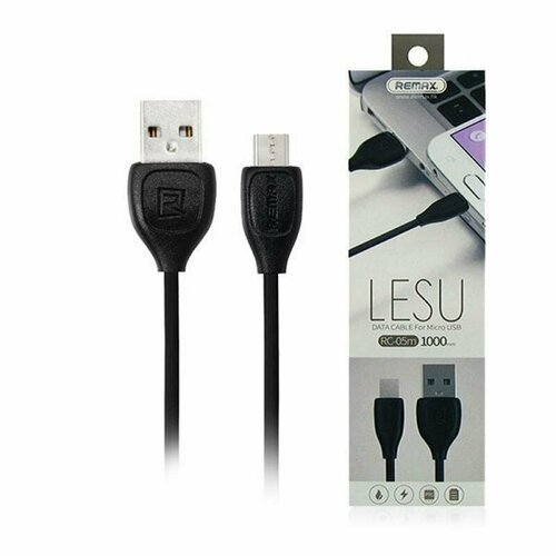 Кабель USB MicroUSB Remax RC-050m <черный> кабель remax lesu usb apple lightning rc 050i 1 м черный