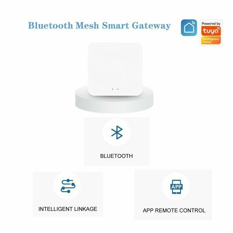 Шлюз Bluetooth Tuya Smart Life для умного дома Алиса WiFi блютуз gateway mesh, многорежимный хаб мост