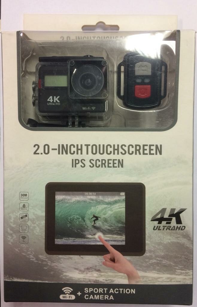 Экшн Камера 4K Sports Ultra Hd Dv с TOUCH SCREEN дисплеем