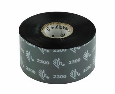 Риббон Zebra 2300 European 40 мм x 450 м, OUT, Wax, 1", Красящая лента Воск Zebra 2300 40/450, черный - 1 шт.