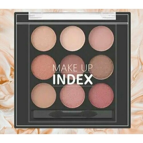 Палетка теней для макияжа глаз Miss Rose, 9 оттенков, матовые + нюдовые, белая