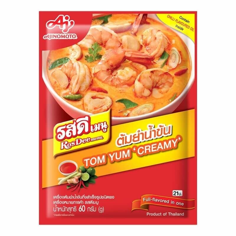 Сухая заправка для приготовления тайского супа Том Ям Ajinomoto Ros Dee Menu (Таиланд) 60 гр