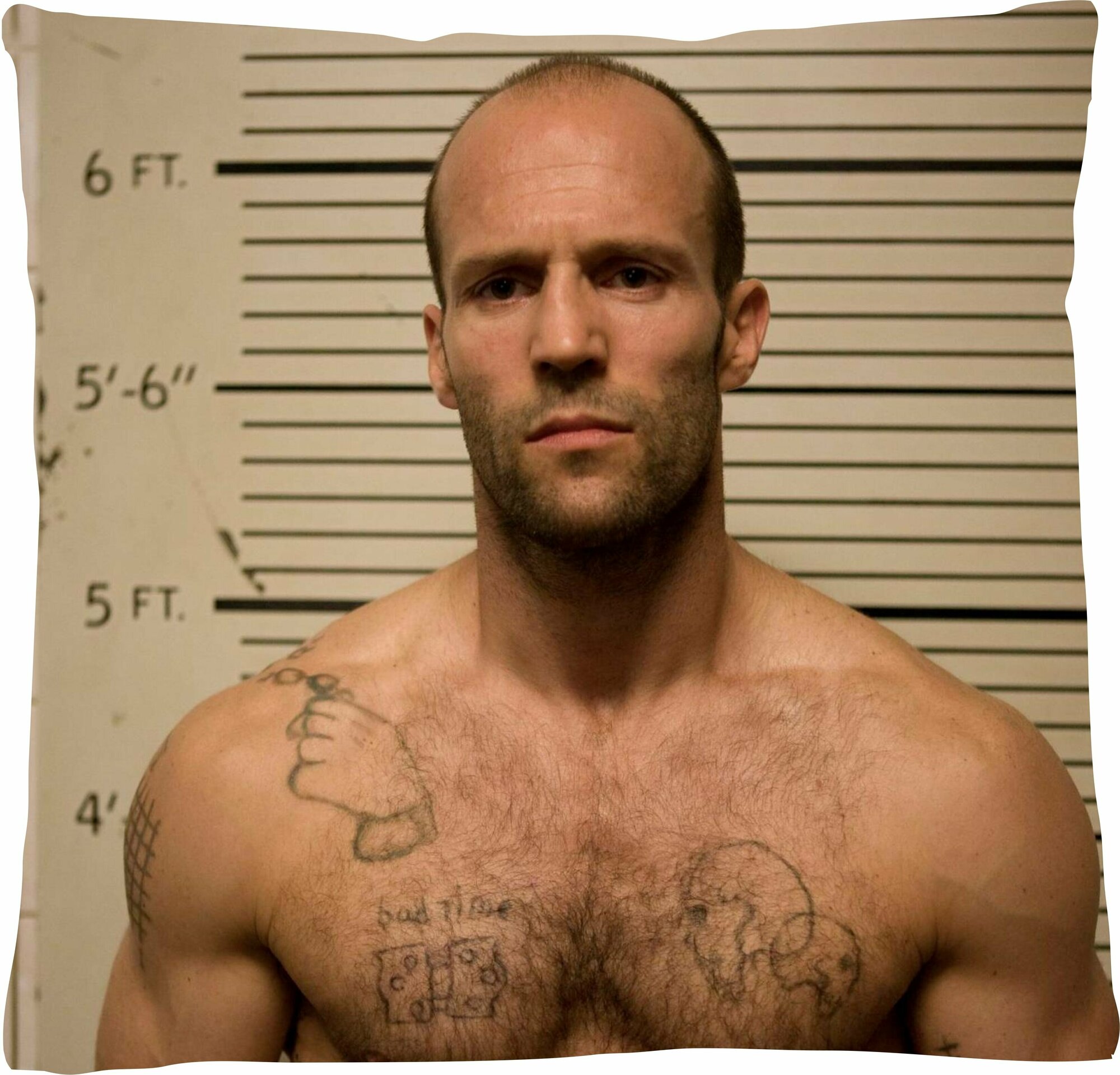 Подушка квадратная Jason Statham Джейсон Стэтхэм