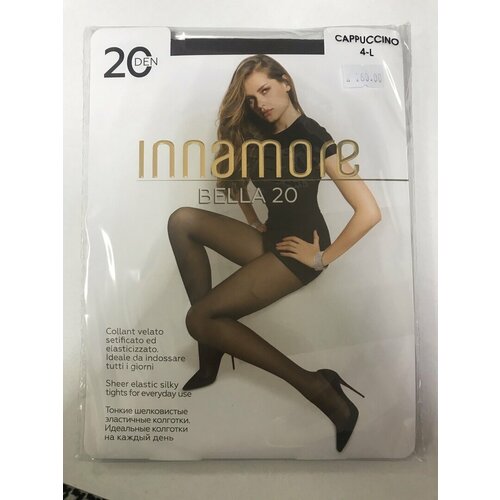 колготки innamore bella 20 den 4 шт размер 4 бежевый Колготки Innamore, 20 den, размер 4, белый