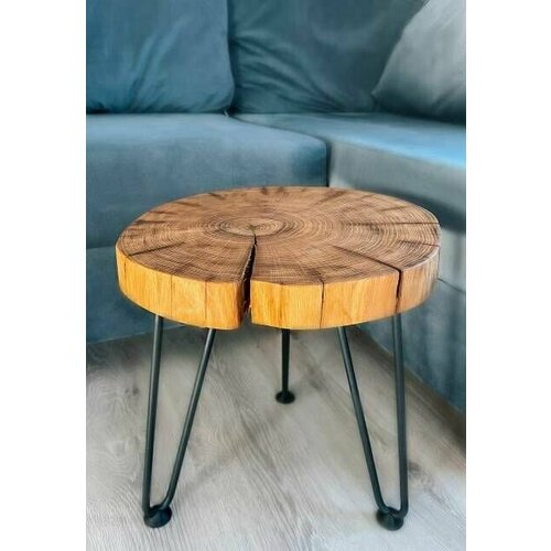 Стол лофт из дуба / журнальный / кофейный столик из слэба /