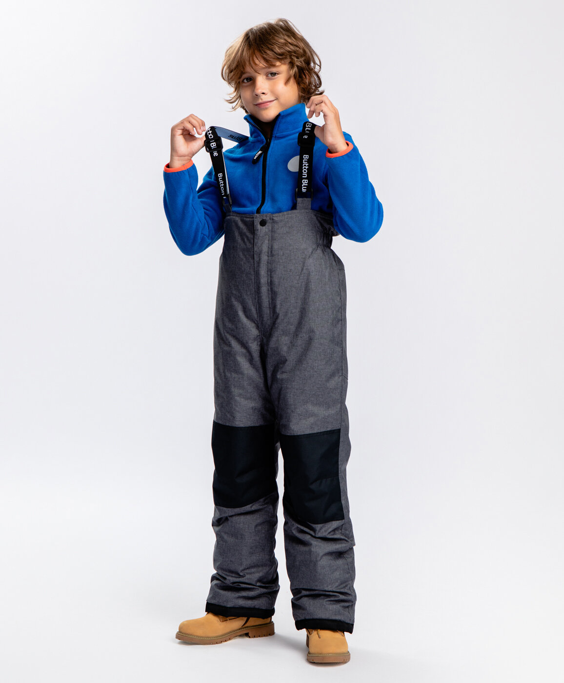 Полукомбинезон утеплённый Button Blue размер 116  серый