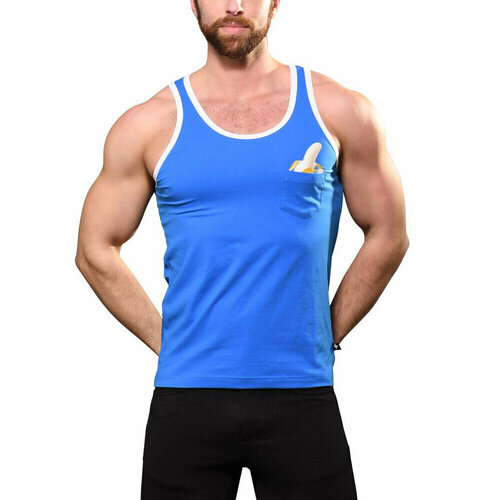 фото Майка andrew christian banana tank - electric, размер m, синий