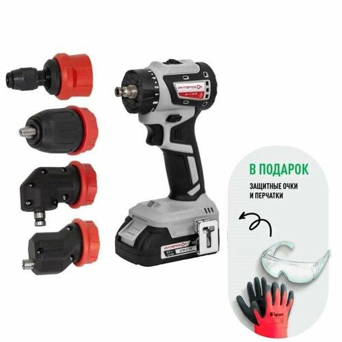 Аккумуляторная дрель-шуруповерт Интерскол Комби ДА-1318В 50м 2 АКБ 2 Ач и ЗУ кейс 1290000₽