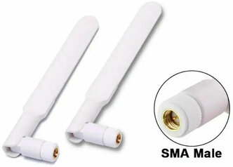 Антенна 5dBi 3G/4G LTE для роутеров SMA-male - 2 шт. Белая