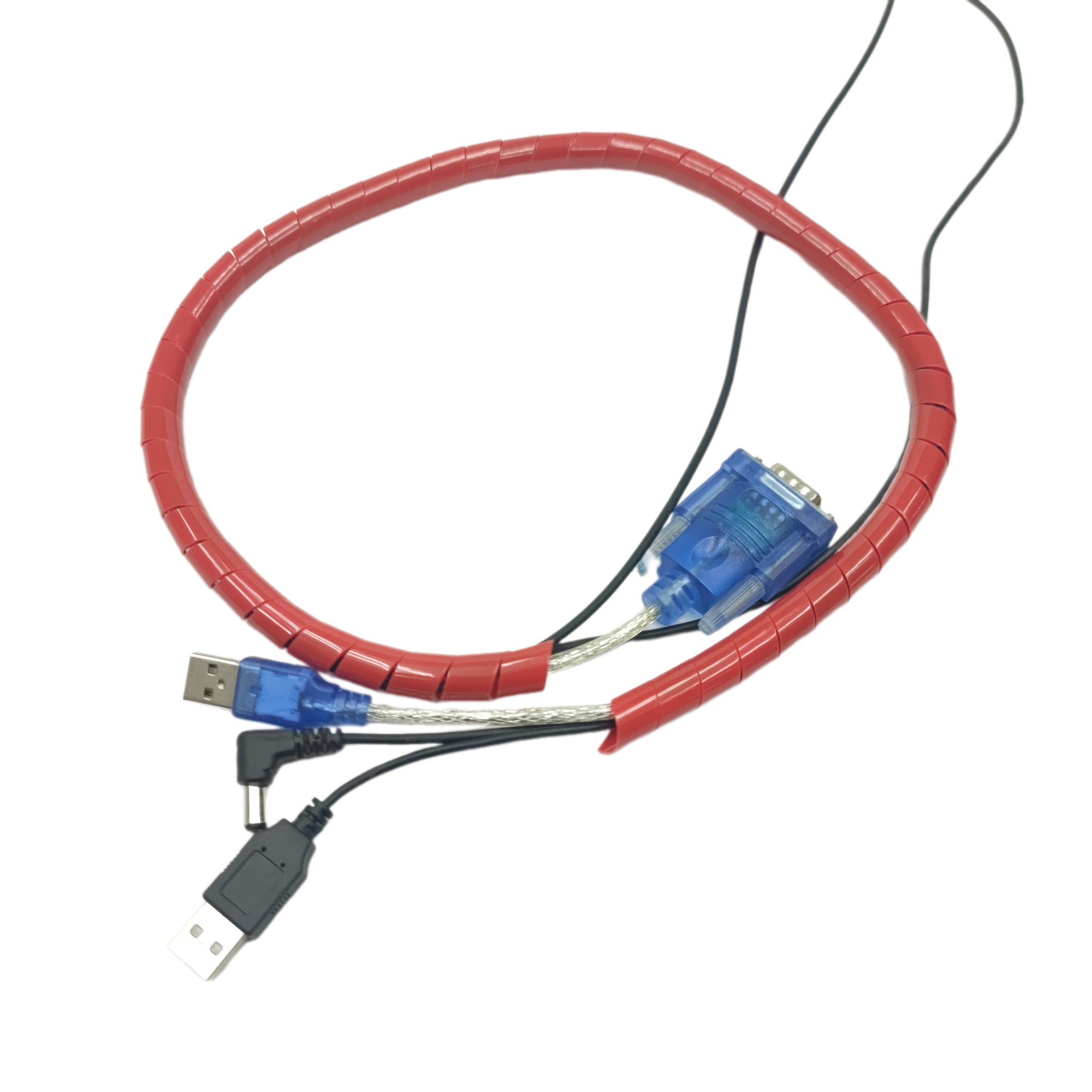 Оплетка спиральная для кабелей и проводов 12мм, 10м, красная - фотография № 6