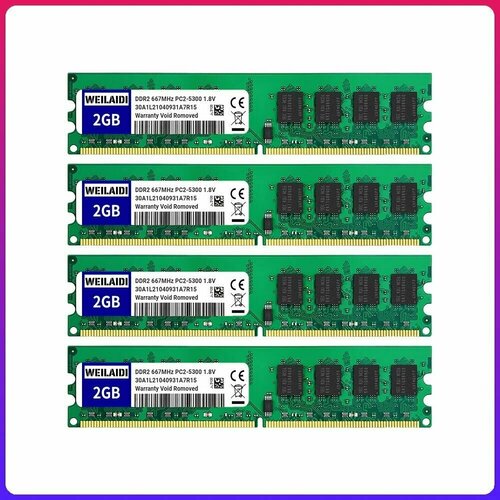 4x DDR2 2GB 667MHz (PC2-5300) Weilaidi