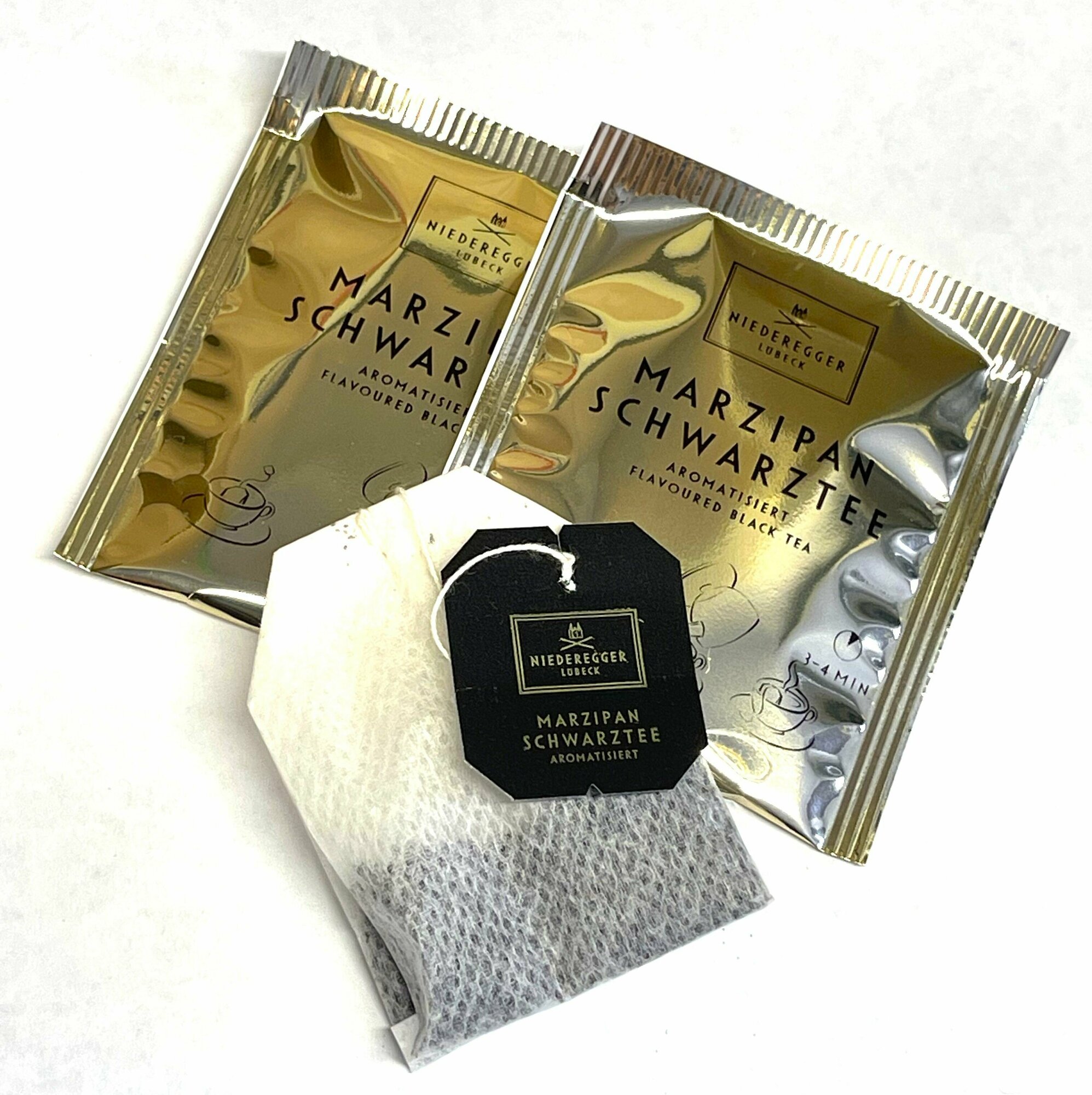Марципановый чай в пакетиках 2 упаковки NIEDEREGGER - фотография № 4