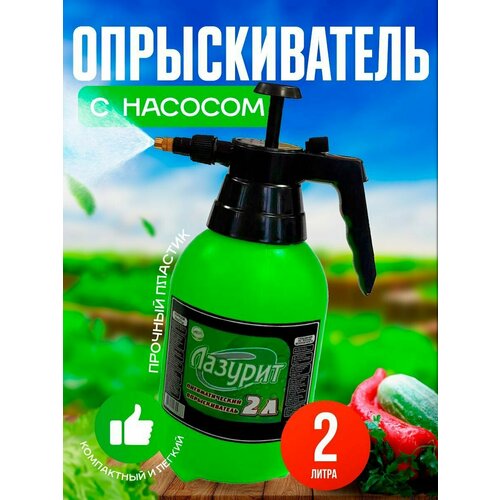 Опрыскиватель ручной с насосом 2 л Лазурит опрыскиватель ручной лазурит 5 л 77336