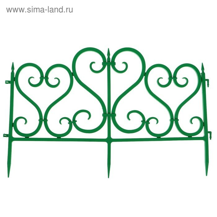 Ограждение садовое декоративное «Ажурное» цвет зелёный Леруа Мерлен - фото №14