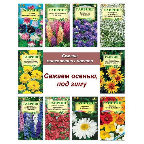 набор семян семена почвопокровных многолетних цветов Семена многолетников, набор семян многолетних цветов