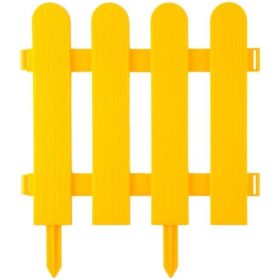 Забор декоративный Grinda "штакетник", 29x224см, желтый 422209-Y