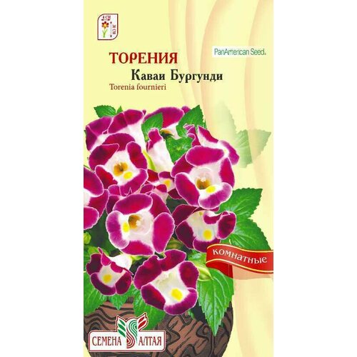 Торения Каваи Бургунди 5шт. (Семена Алтая). Для выращивания в домашних условиях: в горшке, на балконе или подоконнике