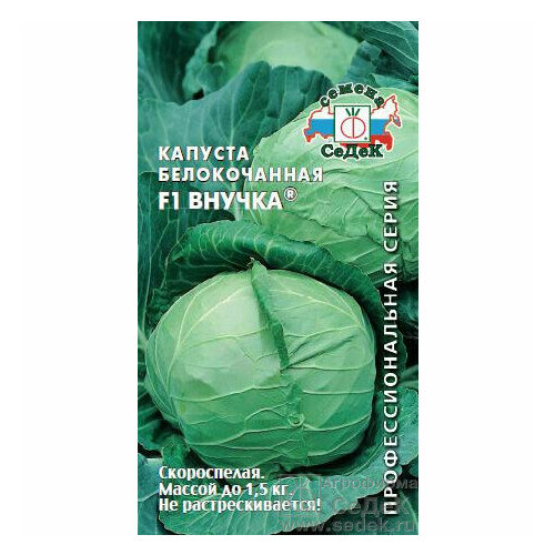 Семена Капуста б/к Внучка F1 0,3 г (СеДеК) капуста б к внучка f1 0 3г ранн седек 10 пачек семян