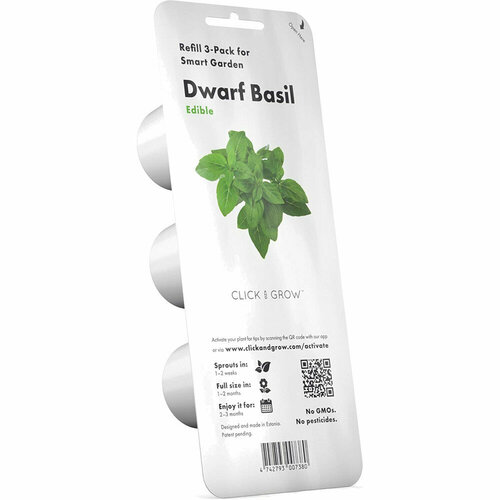 Набор картриджей для умного сада Click and Grow Refill 3-Pack Карликовый Базилик (Dwarf Basil) базилик зеленый свежий пряные травы
