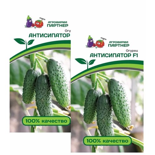 Семена Огурец антисипатор F1 /Агрофирма Партнер/ 2 упаковки по 5 семян семена огурец антисипатор f1 5 семян 2 подарка